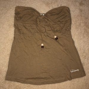 BILLABONG strapless top w strings & beads!